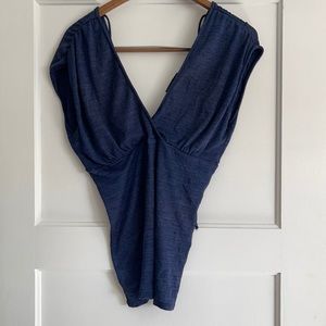 Michael Stars Blue Tank with tie back